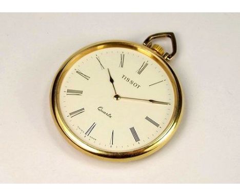 DRESS WATCH.
A gentleman's gold plated, Tissot Quartz dress pocket watch.