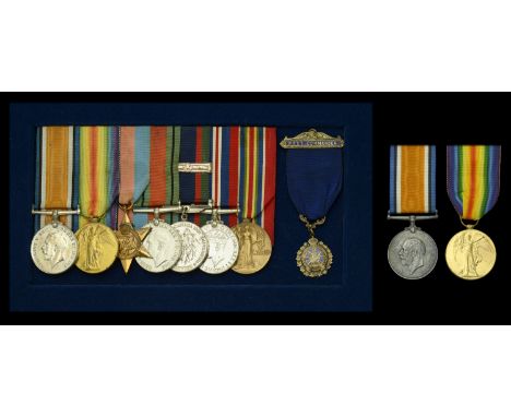 Seven: Commander (Engineer) J. N. Millar, Royal Canadian Navy, late Royal Navy British War and Victory Medals (M.32119 J. N. 