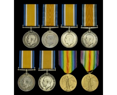 British War Medal 1914-20 (6) (37716 W.O. Cl.2. F. Warren. R.A.; 242793 Gnr. G. Edington. R.A.; 118153 Gnr. T. Kay. R.A.; 180