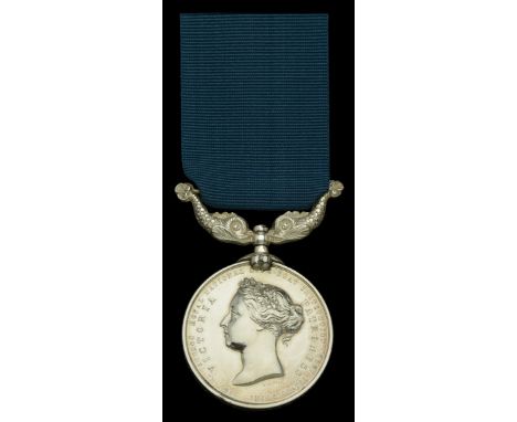 The silver Royal National Lifeboat Institute Medal awarded to Mr. U. Bradford, Local Waterman of Exmouth, Devon and a member 