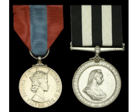 Pair: Mr. S. G. Jones, Devonport Dockyard and Plymouth St. John Ambulance Brigade  Imperial Service Medal, E.II.R., 2nd issue