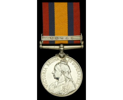 Queen’s South Africa 1899-1902, 1 clasp, Natal (5566 Cpl. J. Veale, Devon: Regt.) edge bruise, polished, very fine £80-£100  