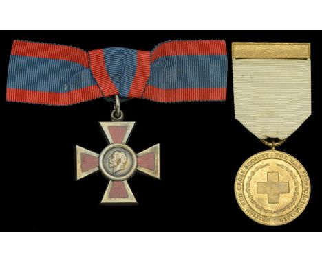 A Great War A.R.R.C. pair awarded to Sister Esther Mahoney, British Red Cross Society  Royal Red Cross, 2nd Class (A.R.R.C.),