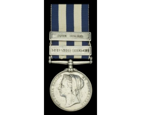 The Egypt Medal awarded to Sergeant C. Williams, Army Hospital Corps who was awarded the D.C.M. for gallant conduct at Abu Kl