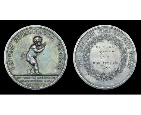 Royal Humane Society, large silver medal by Pingo, reverse inscribed, ‘Do. Penn. vitam ob restitvtam 1798’, unmounted, test m