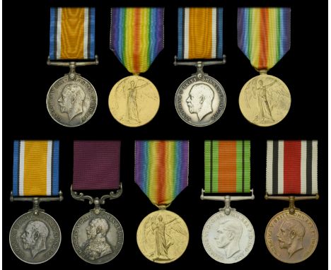 Pair: Corporal R. Gregg, Cheshire Regiment, who was wounded and taken Prisoner of War British War and Victory Medals (28599 C