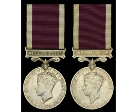 Army L.S. & G.C., G.VI.R., 1st issue, Regular Army (2) (399640 W.O. Cl. 2. E. A. Macallan. 1. K.D.G.; 7869208 Sjt. J. H. Pemb