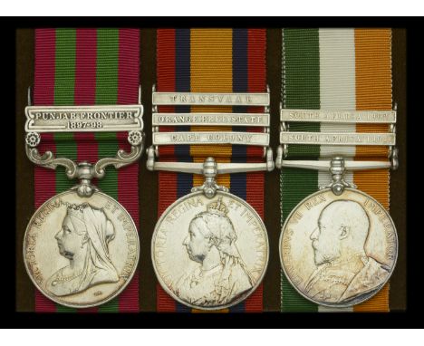 Three: Driver J. Murphy, Royal Field Artillery  India General Service 1895-1902, 1 clasp, Punjab Frontier 1897-98 (79620 Dr. 