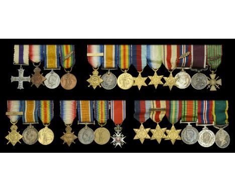 An unattributed group of four miniature dress medals Military Cross, G.V.R.; 1914-15 Star; British War and Victory Medals, wi