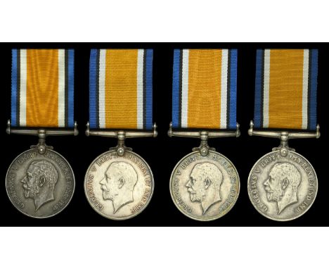 British War Medal 1914-20 (4) (Pte. J. Hayes. 1st. S.A.I.; Pte. A. B. Hoolahan. 1st. S.A.I.; A/L/Cpl. G. Pullen. 1st. S.A.I.;