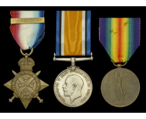 Three: Major H. S. Perrott, Royal Garrison Artillery  1914 Star, with copy clasp (Capt: H. S. Perrott. R.G.A.); British War a