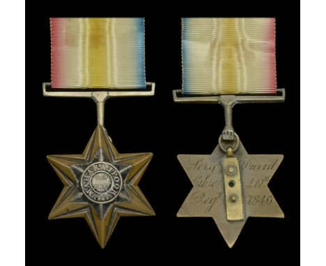 Maharajpoor Star 1843 (Sergt David Gibson 40th Regt 1840) fitted with contemporary silver straight bar suspension with an att