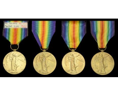 Bilingual Victory 1914-19 (4) (Pte. H. B. Castle. 1st. S.A.I.; Pte. W. Lambourne. 1st. S.A.I.; L/Cpl. W. E. H. Sterley. 1st. 