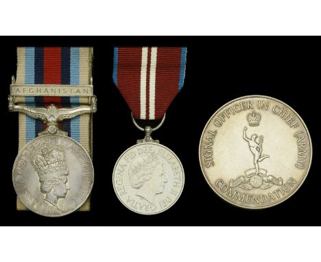 Pair: Lance-Corporal C. R. J. Avison, Royal Signals  Operational Service Medal 2000, for Afghanistan, 1 clasp, Afghanistan (2