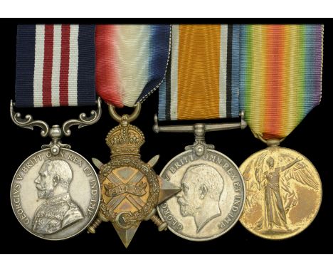 A Great War ‘Western Front’ M.M. group of four awarded to Private G. Chilcott, Wiltshire Regiment, late Devonshire Regiment, 