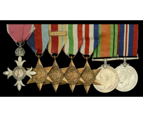 An unattributed M.B.E. group of seven  The Most Excellent Order of the British Empire, M.B.E. (Civil) Member’s 2nd type breas