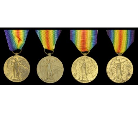 Bilingual Victory 1914-19 (4) (Lt. V. H. Artz.; Pte. C. Crous. 1st. S.A.I.; Pte. W. Morrison 1st. S.A.I.; Pte. A. R. Williams
