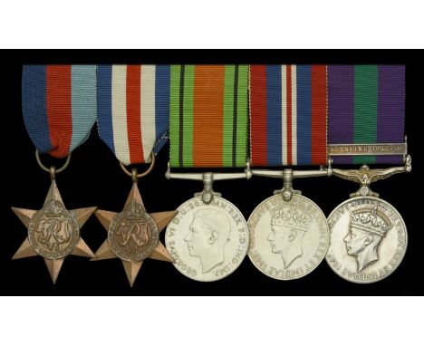 Five: Lieutenant R. J. Reid, Royal Military Police  1939-45 Star; France and Germany Star; Defence and War Medals 1939-45; Ge
