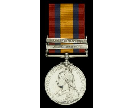 Queen’s South Africa 1899-1902, 2 clasps, Cape Colony, South Africa 1901 (7515 Pte. J. Heard. Vol: Coy. R.W. Fus:) unofficial