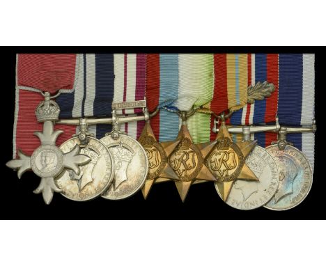 A post-War ‘Civil’ M.B.E., Second War Malta Convoy D.S.M. group of eight awarded to Sick Berth Petty Officer C. E. Buddin, Ro