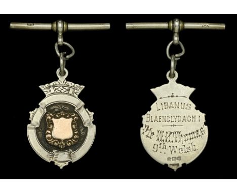Libanus Chapel, Blaenclydach, Rhondda, Great War Tribute Medal, 26mm, silver, hallmarks for Birmingham 1919, in the form of a