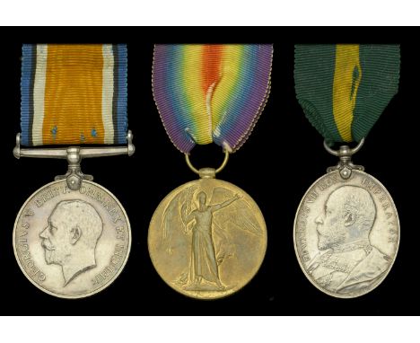 Three: Sapper A. R. Webster, Royal Engineers, late Highland Brigade, Royal Field Artillery  British War and Victory Medals (3