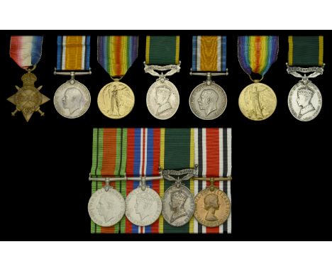 Four: Bombardier J. Roberts, Royal Field Artillery  1914-15 Star (609. Bmbr. J. Roberts. R.F.A.); British War and Victory Med