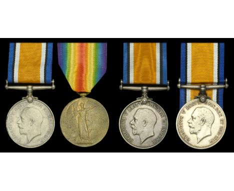 Pair: Private C. J. O’Shea, 1st Regiment, South African Infantry, who died of wounds on 15 April 1918 British War and Bilingu