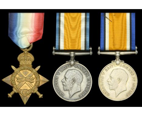 1914-15 Star (Ch. Art. Eng. R. J. Figgins. R.N.); British War Medal 1914-20 (2) (F.40901 A. S. Jones. B.M. R.N.A.S.; John Gib