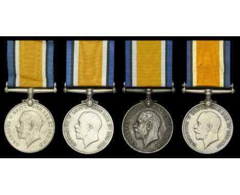 British War Medal 1914-20 (4) (C.Q.M.S. R. R. Aitkenhead. 1st. S.A.I.; Pte. W. E. Brooke. 1st. S.A.I.; Pte. A. U. Hall. 1st. 