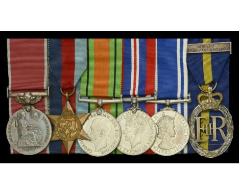 An interesting post-War B.E.M. group of six awarded to Constable H. Ward, Eastbourne Borough Police, late Royal Horse Guards,