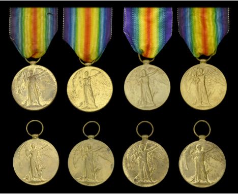Victory Medal 1914-19 (8) (504471 Spr. E. Bishop. R.E.; 126769 Spr. A. Davies. R.E.; 267833 Spr. W. Ogden. R.E.; 325997 Spr. 