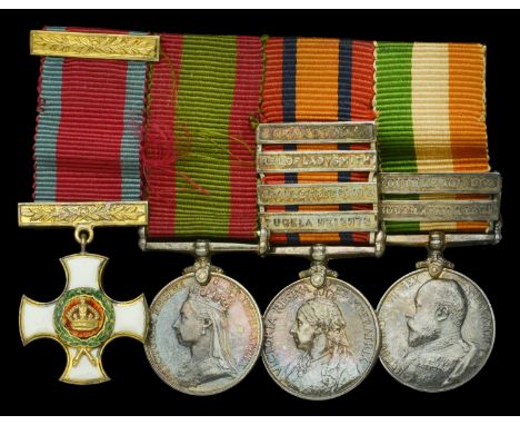 The mounted group of four miniature dress medals attributed to Colonel H. W. Pearse, East Surrey Regiment  Distinguished Serv