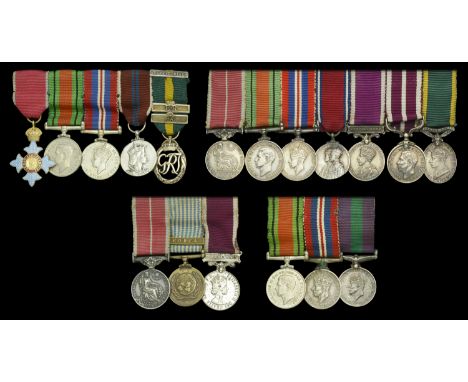 An unattributed group of five miniature dress medals The Most Excellent Order of the British Empire, C.B.E. (Civil) Commander