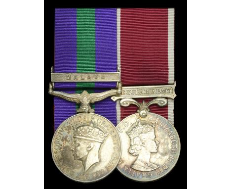 Pair: Staff Sergeant Tulbir Rai, 10th Princess Mary’s Own Gurkha Rifles  General Service 1918-62, 1 clasp, Malaya, G.VI.R. (2