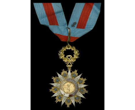 Liberia, Republic, Order of the Star of Africa, Commander’s neck badge, 90mm including wreath suspension x 57mm, silver-gilt 