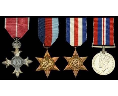 A Second War ‘D-Day’ M.B.E. group of four awarded to Captain E. N. Clark, Royal Engineers  The Most Excellent Order of the Br