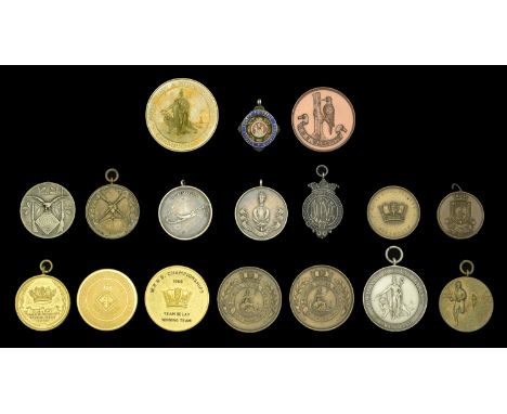 Miscellaneous Sporting Medals A selection of miscellaneous sporting medals, mostly relating to the Royal Navy, including Roya