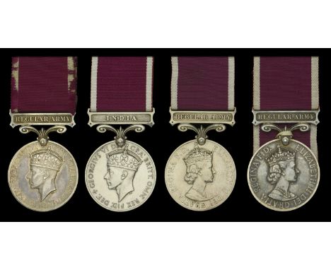Army L.S. & G.C. (4), G.VI.R. (2), 1st issue, Regular Army (1051487 Bdr. J. Donnelly. R.A.); 2nd issue, India (752445 Gnr. R.