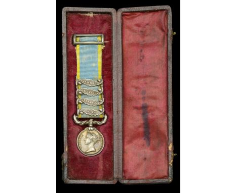 Miniature Medal: Crimea 1854-56, 4 clasps, Alma, Inkermann, Balaklava, Sebastopol, clasps mounted in this order, with contemp