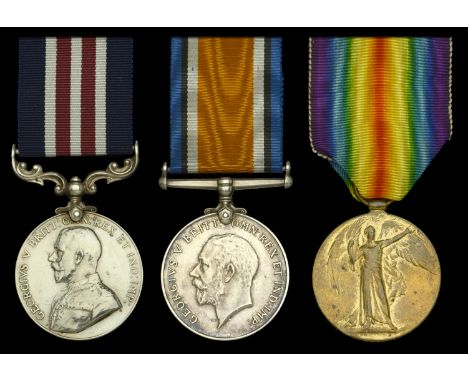 A Great War ‘Western Front’ M.M. group of three awarded to Private G. H. Morris, Cheshire Regiment, late Royal Berkshire Regi