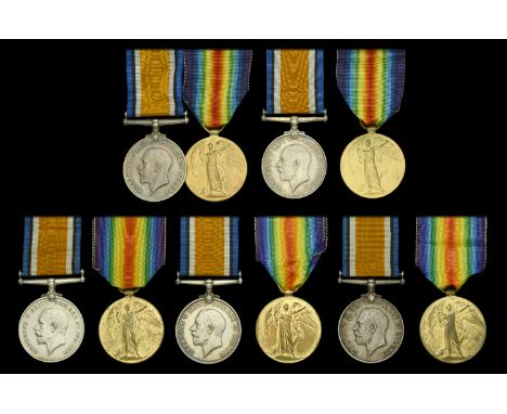 Pair: Gunner J. W. Laing, Royal Marine Artillery British War and Victory Medals (R.M.A. 2504-S- Gr. J. W. Laing.) very fine  