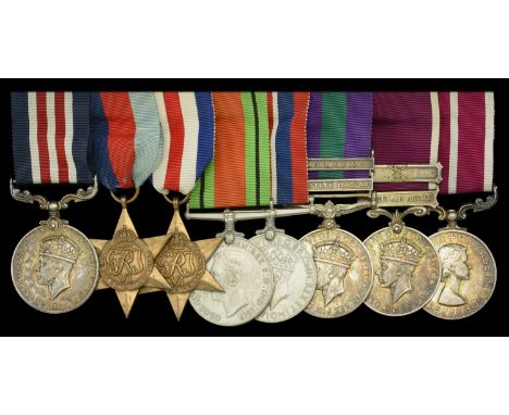 A Second War ‘North West Europe’ M.M. group of eight awarded to Warrant Officer Class II E. A. Giles, Royal West Surrey Regim