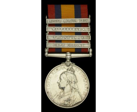 Queen’s South Africa 1899-1902, 4 clasps, Cape Colony, Transvaal, Wittebergen, South Africa 1901 (1638 Pte. J. Eastwood, R. W