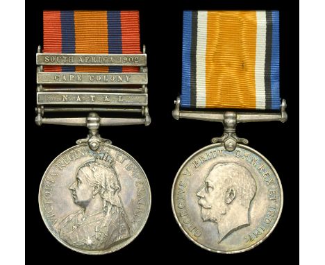 Pair: Company Quartermaster Sergeant A. C. Hammon, 1st Regiment, South African Infantry, late Army Service Corps  Queen’s Sou