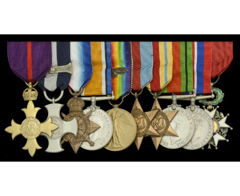 A rare inter-war O.B.E., Great War D.S.C. and Second Award Bar group of ten awarded to Captain H. A. Simpson, Royal Navy, who