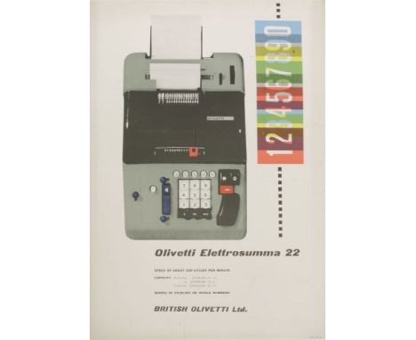 'Olivetti Elettrosumma 22',lithograph in colours, for British Olivetti Ltd., printed in England, 73 x 51cm