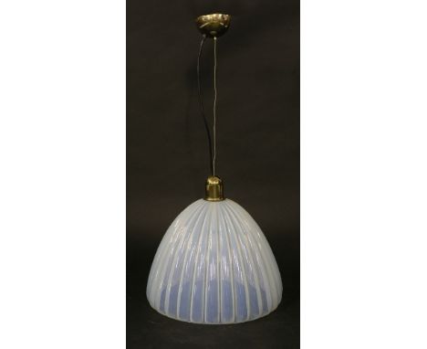 A Murano opaline glass ceiling light,50cm diameter