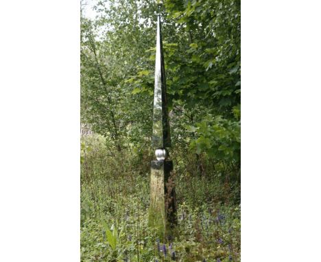 'Zenith',a stainless steel sculpture,203cm high