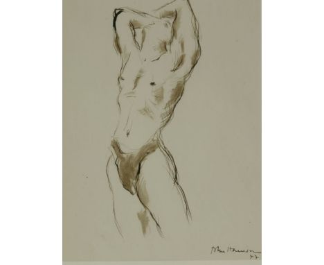 *John Theodore Harrison (1914-2002)LIFE STUDIES: A NUDE;A BALLET DANCER;AN AFRICANThree, pen and ink36 x 25cm (3)*Artist's Re